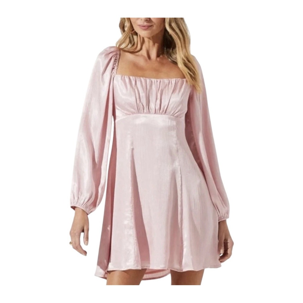 ASTR The Label Dress Women's Medium Long Sleeve Lined Empire Waist Cocktail